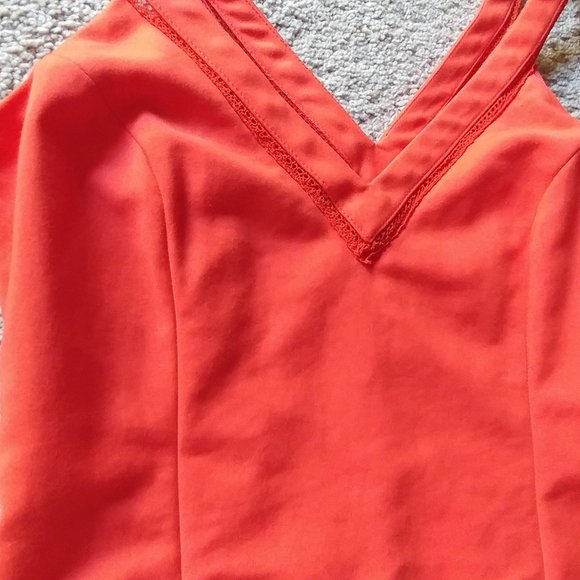 Zara Trafaluc Orange Sleeveless VNeck Shea… - Picture 3 of 7